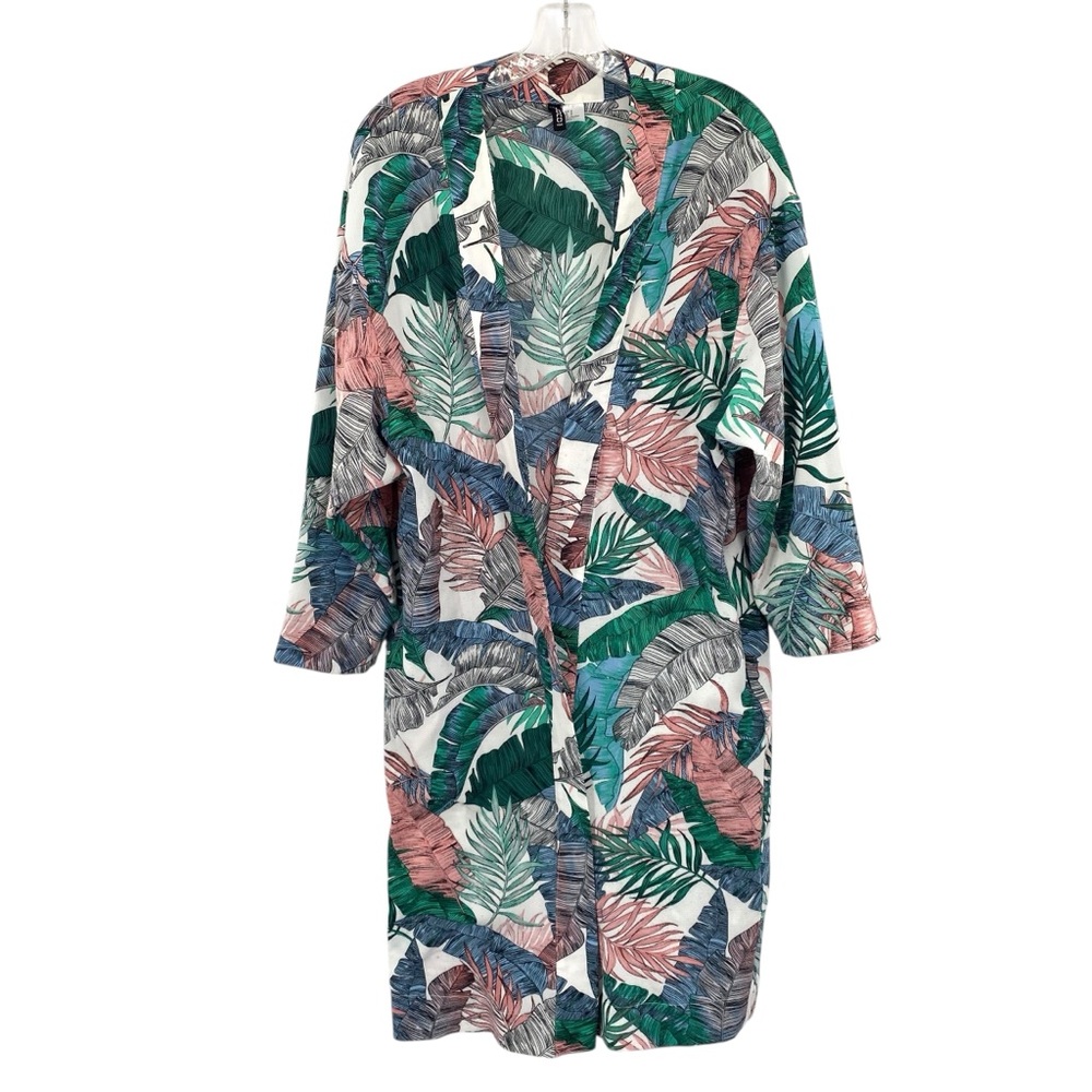 H&M Divided Tropical Print Kimono Top Vacation Summer